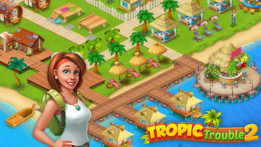 Tropic Trouble 2 oyun ekranı - eşleştirme bulmacaları ve Bermuda Üçgeni maceraları